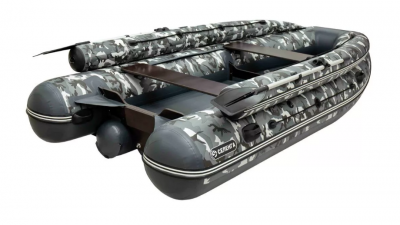 Лодка ПВХ СибРивер Селенга-390 НД фальшборт камуфляж моторная